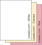 LI Brand Collated 20# Blank Bond Form Sets - 3 Part White/Canary/Pink 8.5x11 - 167 Sets