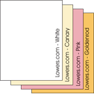 LI Brand Collated 20# Blank Bond Form Sets - 4 Part White/Canary/Pink/Goldenrod 8.5x11 - 125 Sets