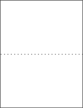 Formatted Sheets - MICRO PERFORATED - 500 Sheets - 8.5 x 1120 # White - #71017 - 20 Perf. Center of 11